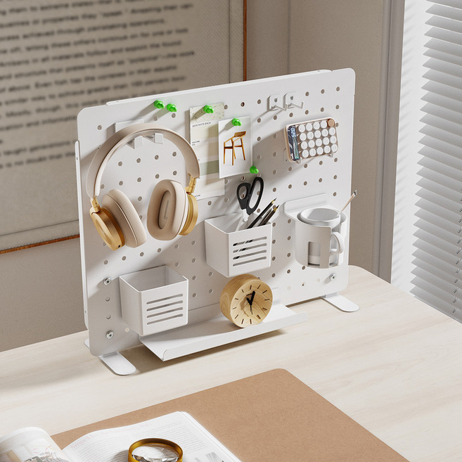 데스크앤드 타공판 55.5 x 44.5cm, 1개, 화이트