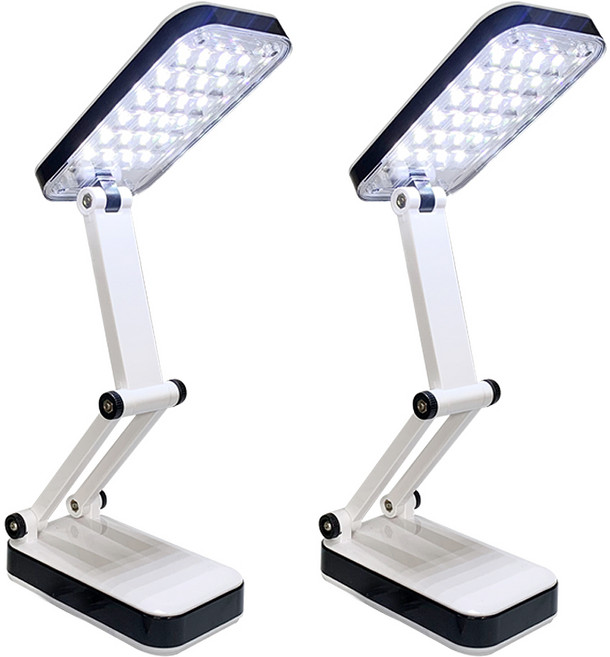 휴대용 3단 접이식 LED 스탠드, 2개