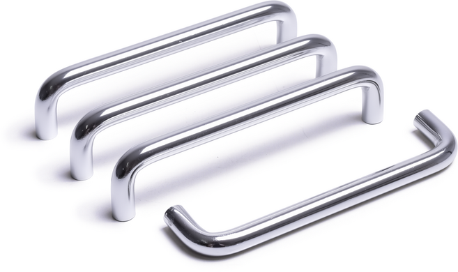 손잡이세상 10파이 베이직 P128 크롬 손잡이 + 전용피스 8p, 4개