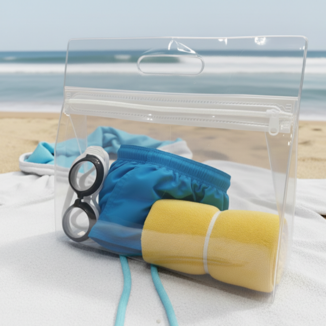 라라데이 다용도 휴대용 방수 파우치 2p, 투명