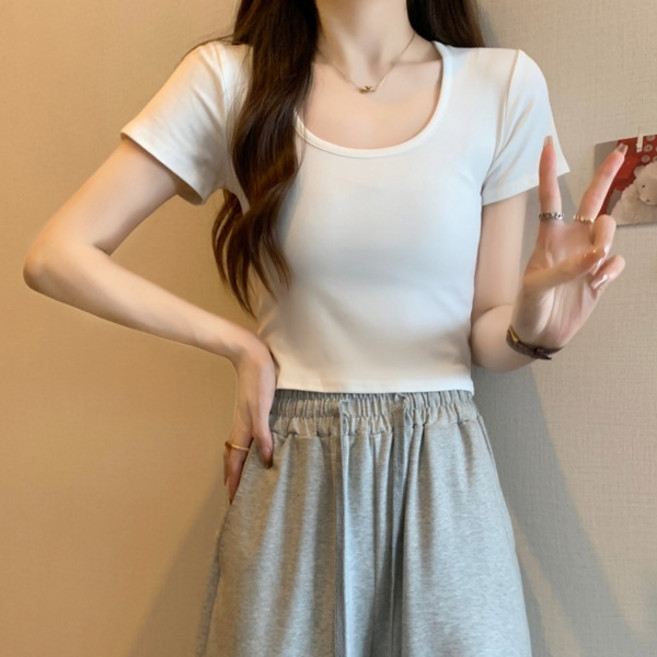 Awesomeful 女款Ordent修身短版短袖T恤 A26SMT022701