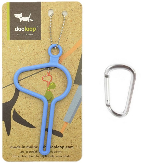 올네이쳐 반려동물 풉키링 + 카라비너 세트, 블루, 1세트