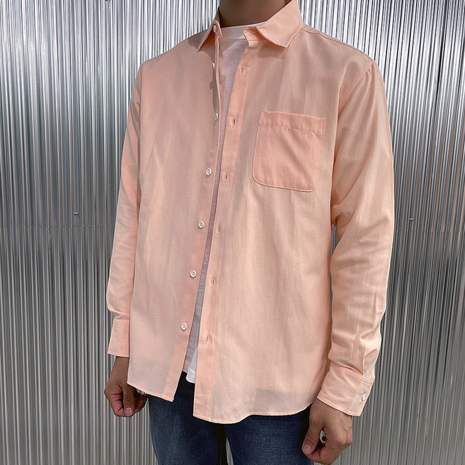 언탭트 남성용 빅사이즈 스탠다드핏 옥스포드 셔츠