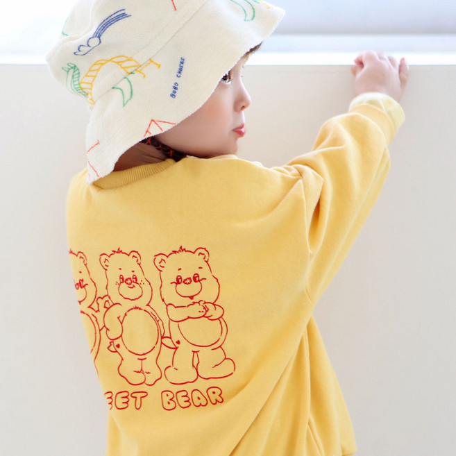 MERCI BEAUCOUP 孩童小熊圖案長袖衛衣 D1938