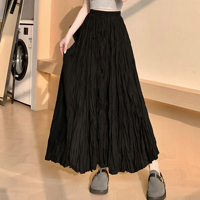 포플러앤씨 여성용 시메이니 A라인 플리츠 스커트 P26SMSK030623