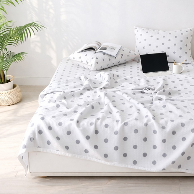 노스 국내 제조 시어서커 쿨 여름 홑이불, 코코화이트