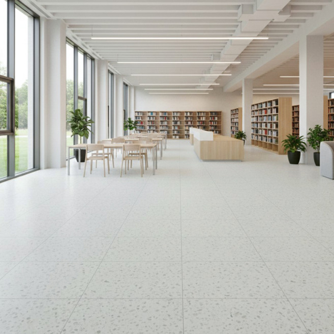 ECKOREA 高級 3T 裝飾地磚 EW076 混凝土圖案地板 600 x 600 x 3 mm, 淺灰色, 9個