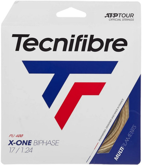 테크니화이버 엑스원 바이프 헤이즈 원형 테니스 스트링, 네츄럴, 1개