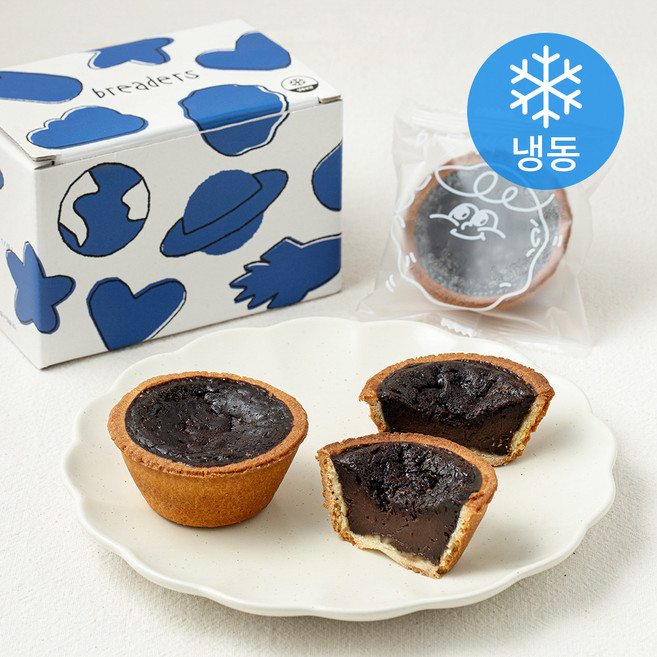 브레더스 초코퍼지 달덩이 타르트 (냉동), 75g, 1개, 3개입
