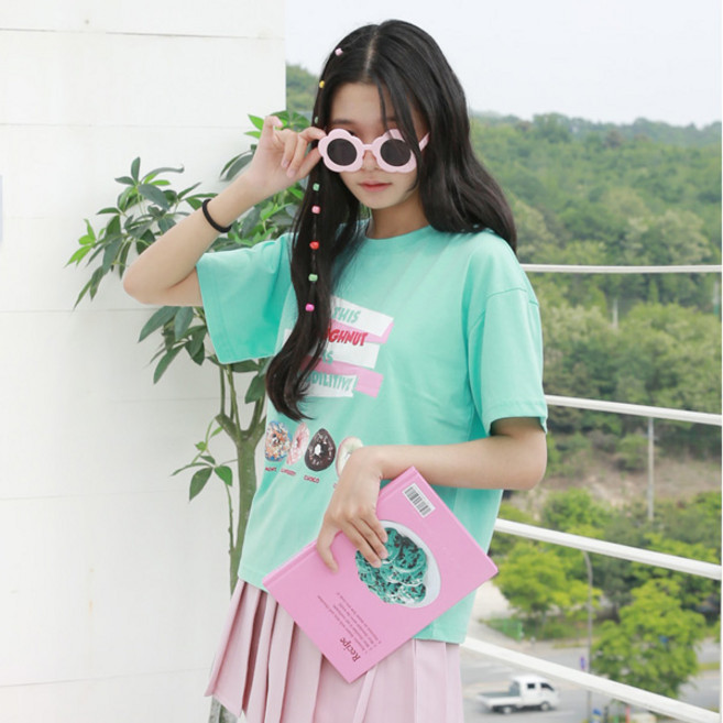 나나주니 라운드넥 JT미니도넛 반팔 티셔츠