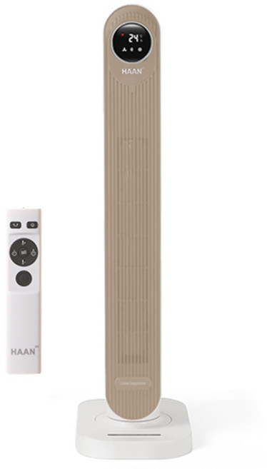 한경희생활과학 저소음 그래핀 PTC 타워형 전기히터, HAAN-P7000a, 화이트 + 베이지