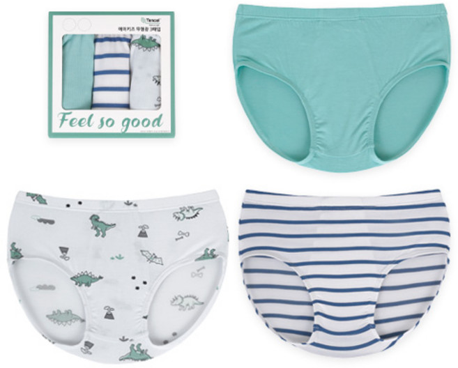 메이키즈 유아동 주니어 남아 쥬라기 ST 모달 삼각 팬티 3종 세트