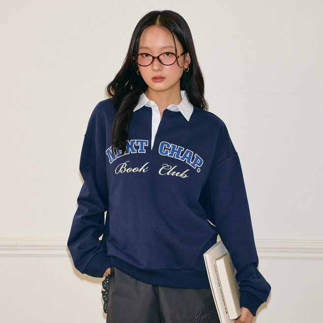 살롱드욘 넥스트 챕터 셔츠 카라 스웨트셔츠