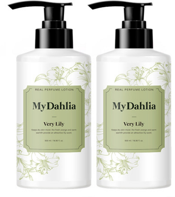 마이달리아 리얼 퍼퓸 바디로션 베리 릴리향, 500ml, 2개