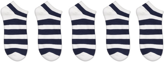 박군 PG 남성용 학생용 신사 링글 메쉬 망사 발목 양말 5족 세트