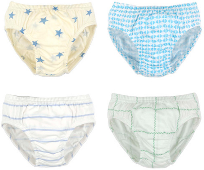 메이키즈 남아용 멜로디웨일 삼각팬티 4종 세트