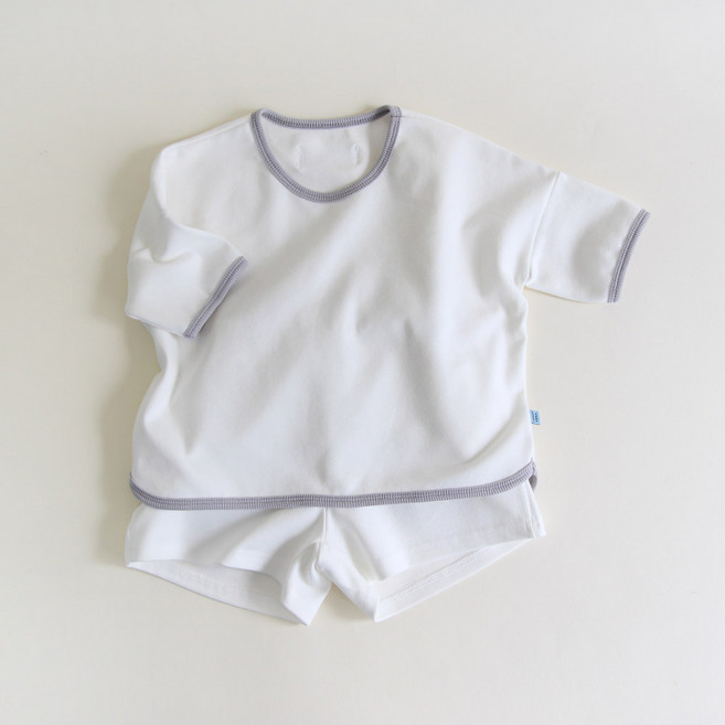 예루예나 아동용 루즈핏 배색 여름 상하복 세트