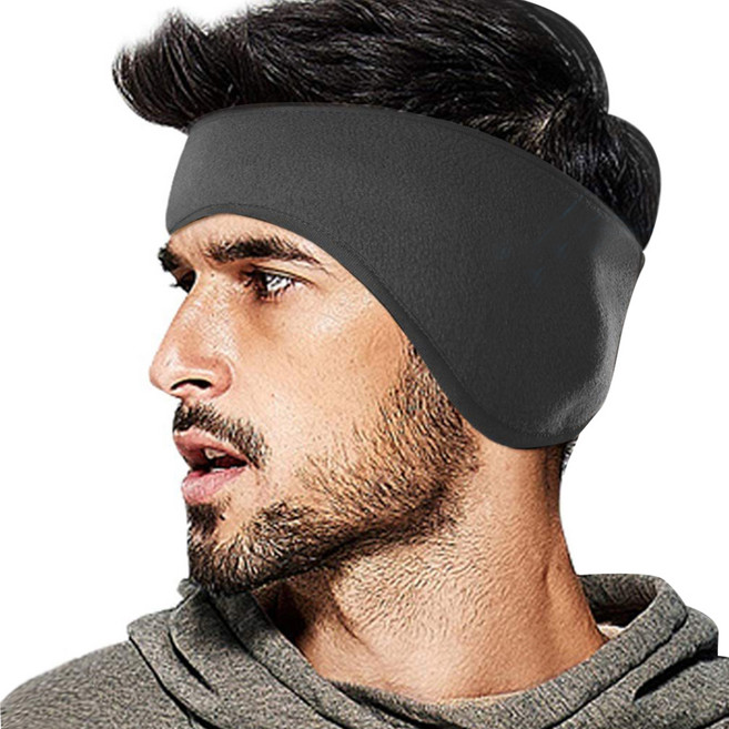 T렉스 벨크로 헤어 밴드형 스포츠 방한 귀마개, 딥그레이, 1개