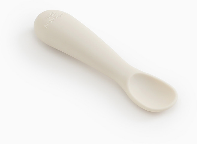 탁가온 123 실리콘 자기주도 스푼, 스푼 + 케이스, 아이보리, 1개