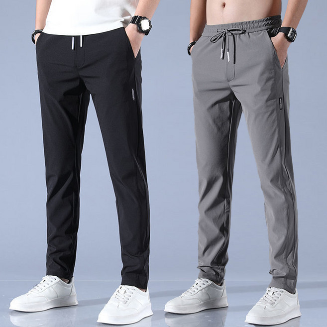 Elsso 男士冬季刷毛工作褲運動褲休閒褲保暖長褲 2件組