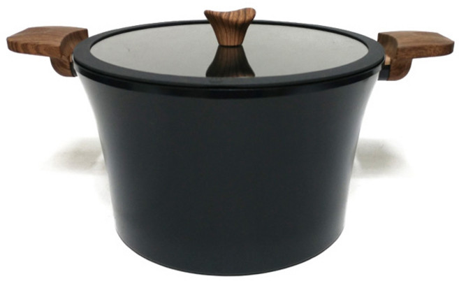 Kitchen-Art OTIMO IH 陶瓷塗層燉鍋, 28cm, 黑色, 1個