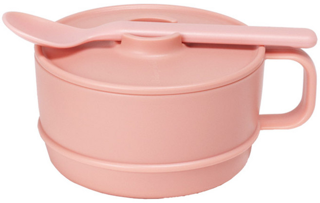 나인웨어 올디너리 시리얼볼 뚜껑 세트, 빈티지핑크, 1세트