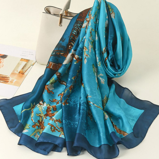 Chichills Celestine絲綢大型披肩圍巾 11020