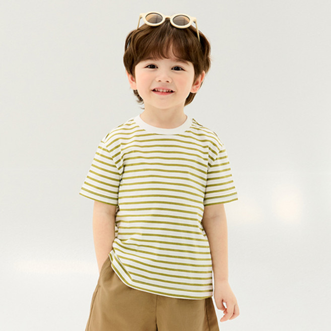 유니프랜드 아동용 세미 ST 5부 면 티셔츠