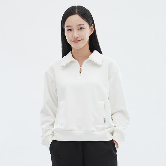 스케쳐스 여성용 니트 CP 풀오버 하프 집업 SL3WTCFS01