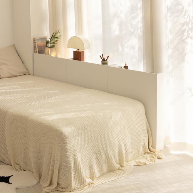 라샘 DIY 침대 틈새 수납장 800 일반형 + LED 멀티잭 IH24133, 화이트