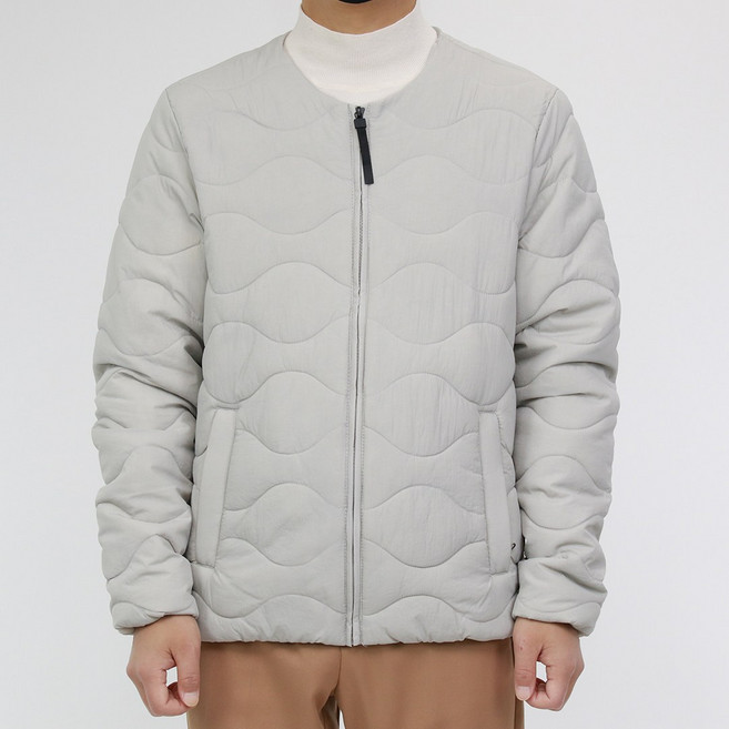 CONFIAR 男士無領波紋輕量羽絨外套 TC0414