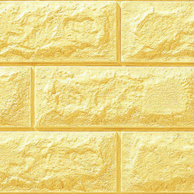 홈마트 방수 충돌 방지 접착 3D 입체타일 스티커 벽 폼블럭 벽돌 패턴 70cm x 77cm x 6mm, 베이지, 6개