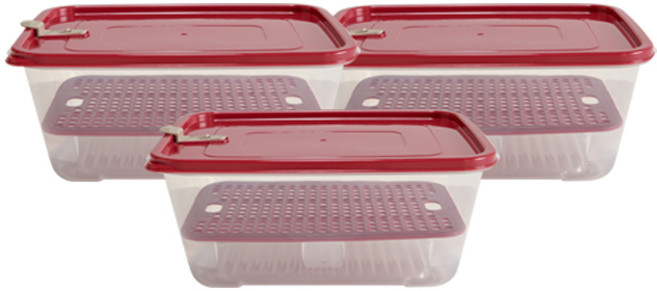 이지앤프리 전자레인지 고구마찜용기 3000ml, 레드, 3개