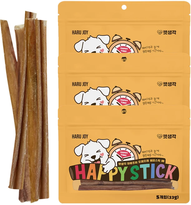 펫생각 강아지 하루조이 오래오래 해피스틱 M, 스트레스케어, 33g, 3개 - 쿠팡