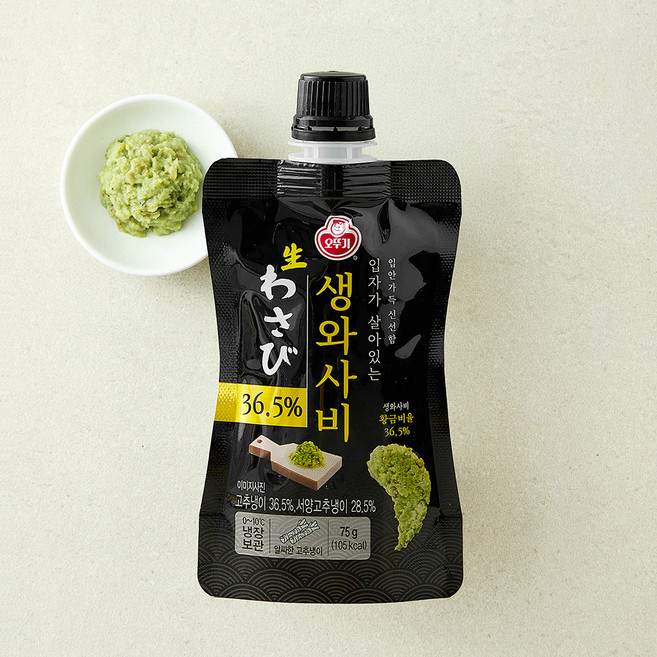 오뚜기 입자가 살아있는 생와사비 36.5%, 75g, 1개