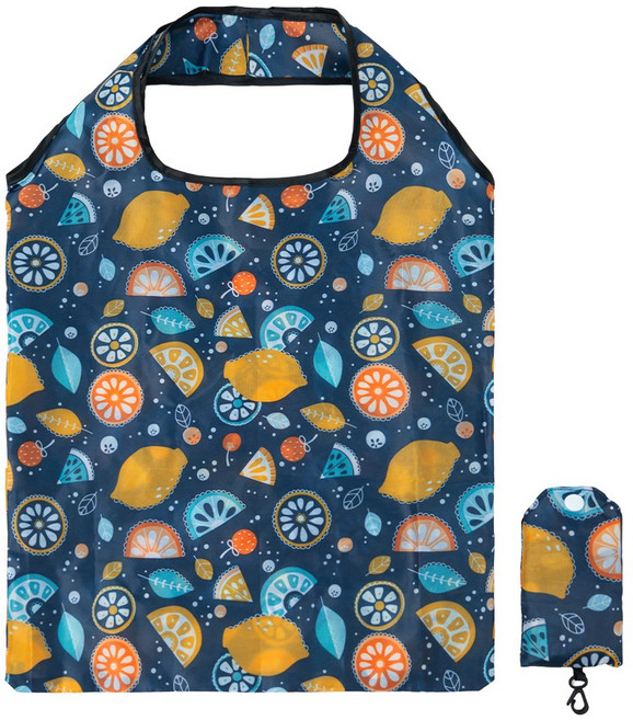 야무진 플라워마켓 휴대용 시장가방, 레몬, 1개