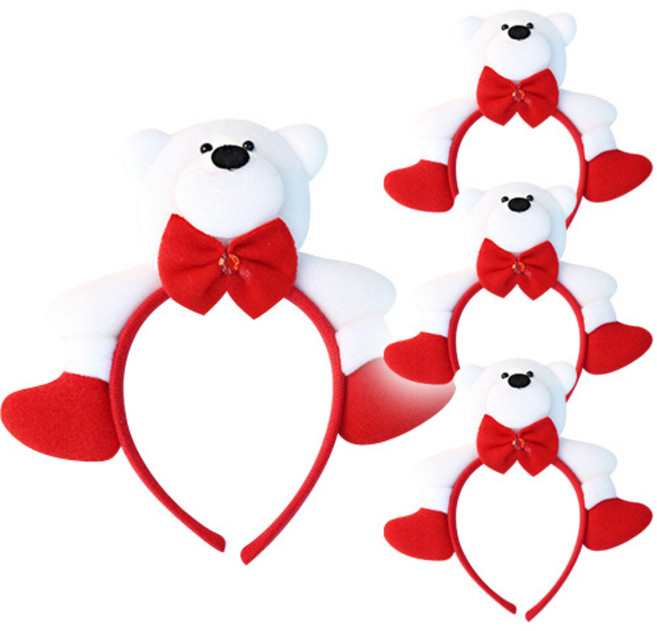 파티해 백곰 머리띠, 혼합색상, 4개