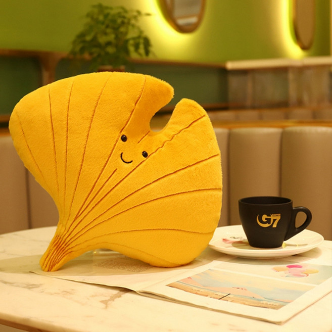 unheve 葉子造型抱枕, D 銀杏葉