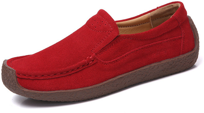 명양피프 여성용 빈티지 슬립온 스웨이드 로퍼 YT_RA3888