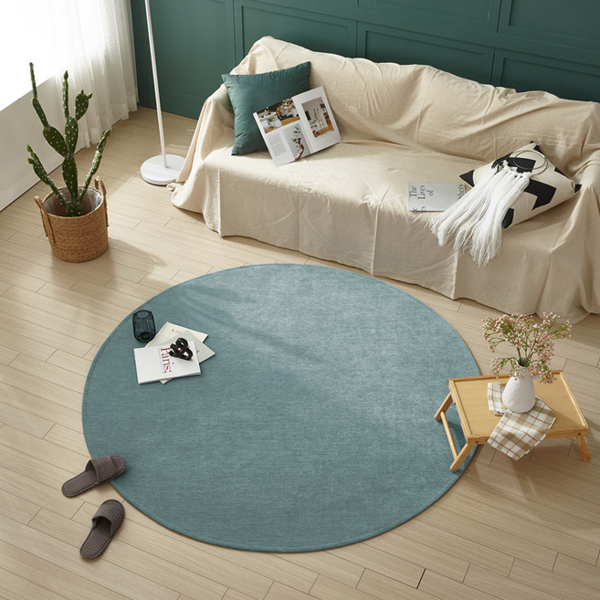 가온길카페트 셔닐 발수 원형 러그