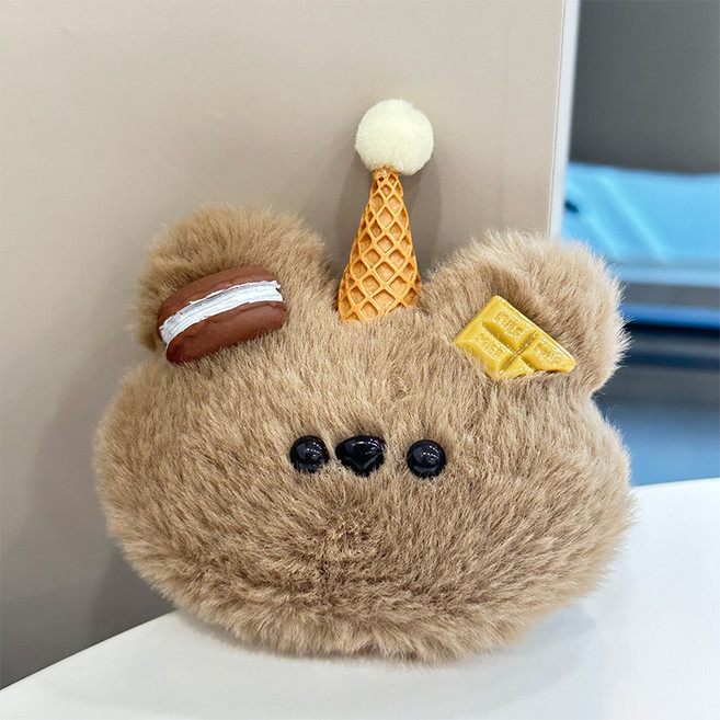 소리달 빵고미 곰돌이 브라운 동물 인형 백꾸 가방키링