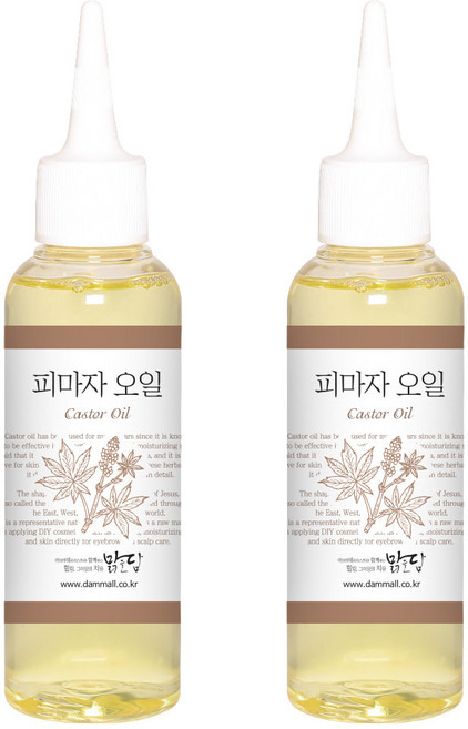 맑을담 피마자 바디오일, 100ml, 2개