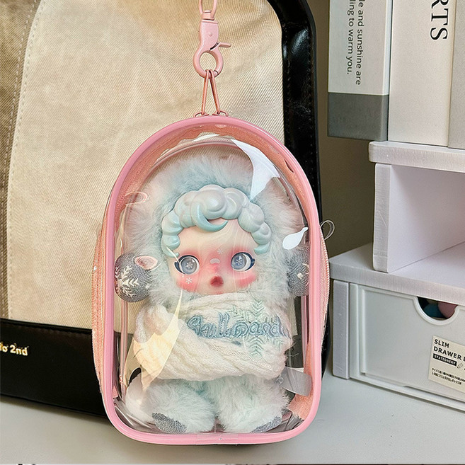 칠시 투명 스컬판다 크라이베이비 pvc 케이스, 핑크, 1개