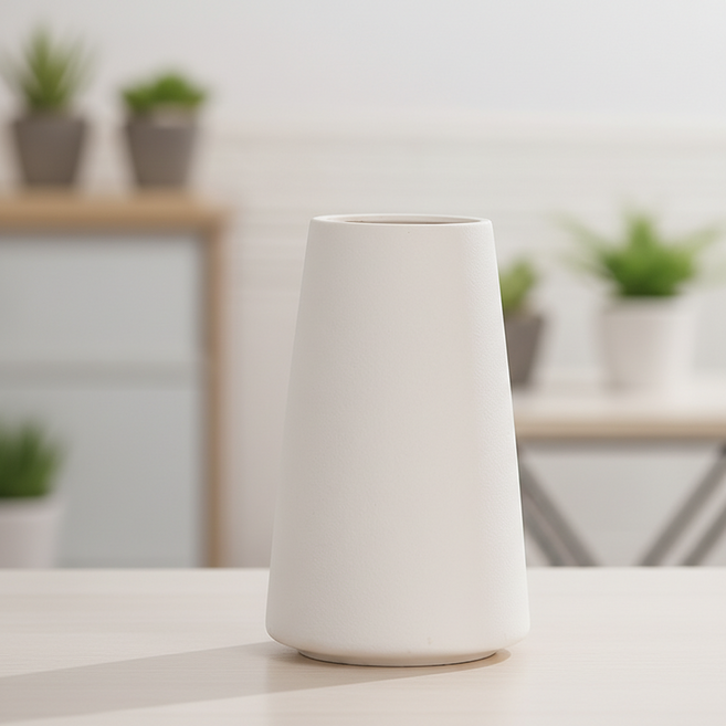 조인메이드 도자기 인테리어 화병, 원형 화이트