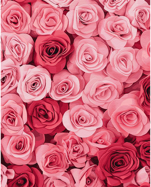 플레이어바웃 유화 로맨틱 장미 DIY 명화 그리기 40 x 50 cm, 혼합색상, 1개