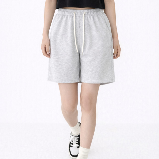 라라온 여성용 트레이닝 4부 밴딩 베이직 하프 반바지 26TSP3859