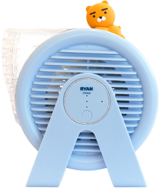 퓨전에프엔씨 카카오프렌즈 피규어 탁상용 무선 저소음 선풍기, 라이언, KFF100R