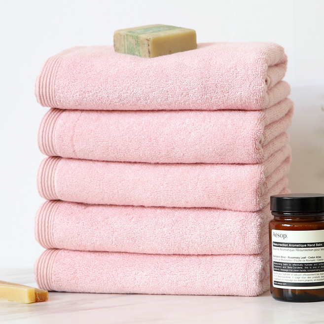 프롬코튼 대나무 호텔수건 180g 뱀부얀, 핑크, 5개