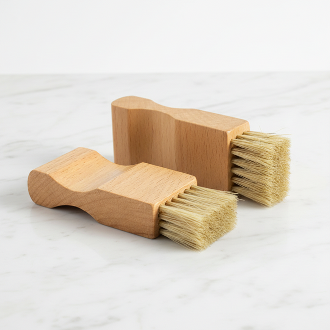 마켓피아 다용도 관리 돈모 브러쉬 구두 신발솔 9 x 3.2 cm, 혼합색상, 2개