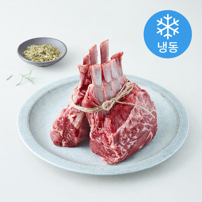 뉴질랜드 램 숄더랙 스테이크 850g + 시즈닝 7g x 2개입 세트 (냉동), 1세트